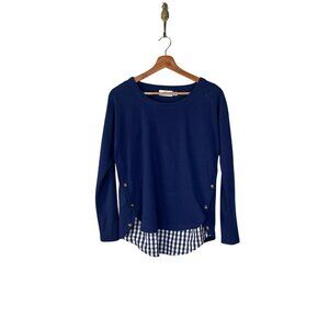 Vineyard Vines 3-in-1 Navy/White Gingham Pullover Women's Sz. XXS